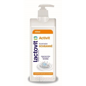 Lactovit Activit Telové mlieko Ochranné, s lactosomas, s pumpičkou 1x400 ml obrázok