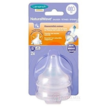 LANSINOH NaturalWave TM cumeľ M silikónový, stredný prietok (MF) 1x2 ks obrázok