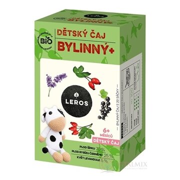 LEROS BIO DETSKÝ ČAJ BYLINNÝ+ nálevové vrecká (od 6+ mesiacov) (inov. 2021) 20x2 g (40 g) obrázok