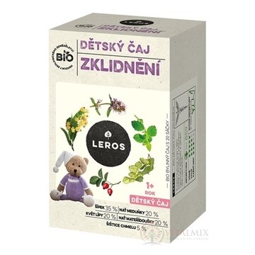 LEROS BIO DETSKY ČAJ UPOKOJENIE bylinný čaj, nálevová vrecká (od 1+ roka) 20x1,8 g (36 g) obrázok