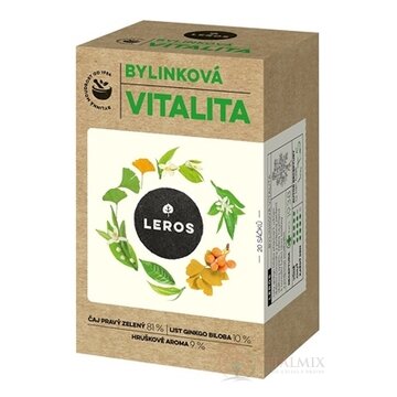 LEROS BYLINKOVÁ VITALITA zelený čaj aromatizovaný, ochutený, nálevové vrecúška 20x2 g (40 g) obrázok
