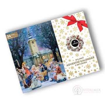 LEROS BYLINNÝ ADVENTNÝ KALENDÁR S BETLEHEMOM 4 24 druhov čajov po 1 vrecúšku + vystrihovacie postavičky 24 ks + menovky 24 ks (inov. 2024), 1x1 set obrázok