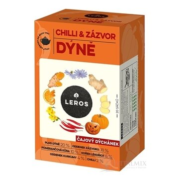 LEROS ČAJOVÁ CHVÍĽKA CHILLI & ZÁZVOR TEKVICA bylinný čaj aromatizovaný, nálevové vrecká 20x2 g (40 g) obrázok