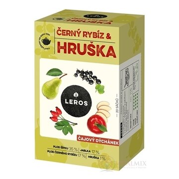 LEROS ČAJOVÁ CHVÍĽKA ČIERNA RÍBEZĽA & HRUŠKA ovocný čaj aromatizovaný, nálevové vrecká 20x2,5 g (50 g) obrázok