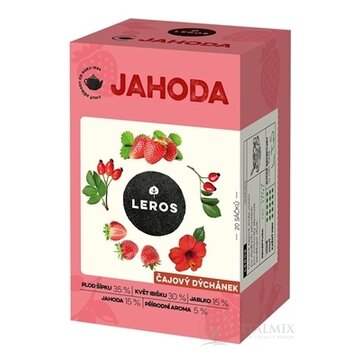 LEROS ČAJOVÁ CHVÍĽKA JAHODA ovocný čaj aromatizovaný, nálevové vrecká 20x2 g (40 g) obrázok