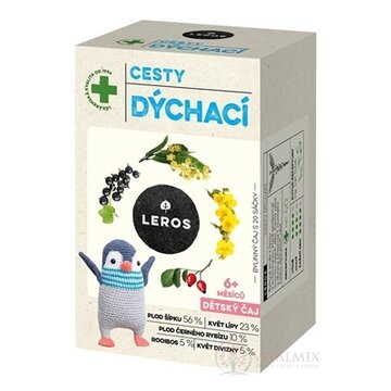 LEROS DETSKÝ ČAJ DÝCHACIE CESTY nálevové vrecká (od 6+ mesiacov) (inov. 2021) 20x2 g (40 g) obrázok
