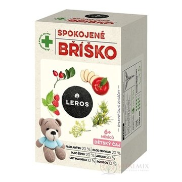 LEROS DETSKÝ ČAJ SPOKOJNÉ BRUŠKO nálevové vrecká (od 6+ mesiacov) (inov. 2021) 20x2 g (40 g) obrázok