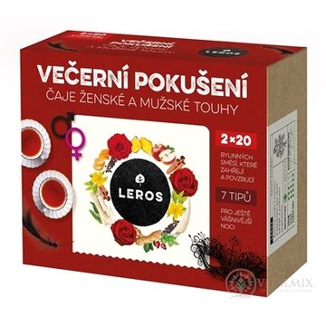 LEROS VEČERNÉ POKUŠENIE čaj Ženská túžba 20x2 g + čaj Mužská túžba 20x2 g, 1x1 set obrázok