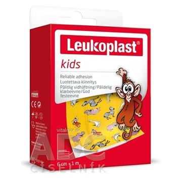 LEUKOPLAST KIDS náplasť na rany, 6cm x 1m, pás, (inov.2020/2021) 1x1 ks obrázok