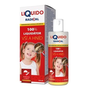 LiQuido Radical šampón proti všiam 125 ml + (hrebienok a čiapka zadarmo), 1x1 set obrázok