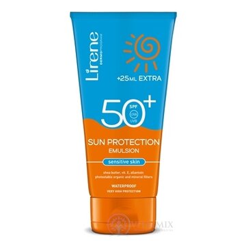 Lirene SUN PROTECTION SPF 50+ sensitive hydratačná emulzia na opaľovanie na citlivú pokožku (150 ml + 25 ml extra) 1x175 ml obrázok