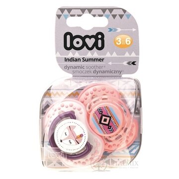 LOVI Dynamický utišujúci cumlík Indian Summer (3-6m), Girl, 1x2 ks obrázok