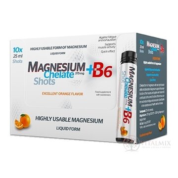 MAGNESIUM Chelate + B6 orange SALUTEM ampulky na pitie s pomarančovou príchuťou 10x25 ml (250 ml) obrázok