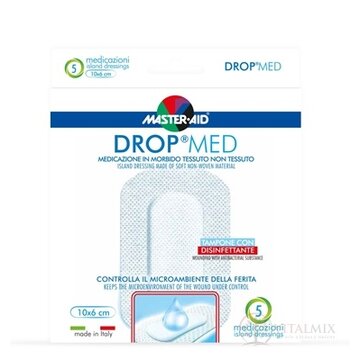 MASTER AID DROP MED Rýchloobväz sterilné krytie na rany (10x6 cm) 1x5 ks obrázok