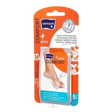Matopat COMFORT plus Náplasť hydrokoloidná veľ. M, 29x59 mm, elastická, sterilná 1x5 ks obrázok