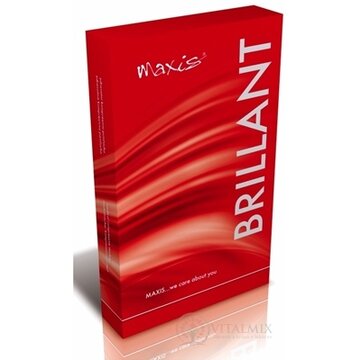 MAXIS BRILLANT STEHENNÉ PANČUCHY NEKĹZAVÉ veľkosť 3, (II.KT), normálne, bez špice, s krajkou, bronz, 1x1 pár obrázok