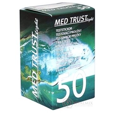 MED TRUST Light testovacie prúžky na meranie hladiny glukózy (1 balenie) 1x50 ks obrázok