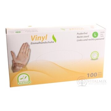 Medi-Inn Rukavice vinylové veľ. L nepudrované, 1x100 ks obrázok