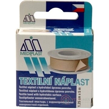 MEDIPLAST Textilná náplasť 1111 1,25 cm x 5 m, cievka, 1x1 ks obrázok