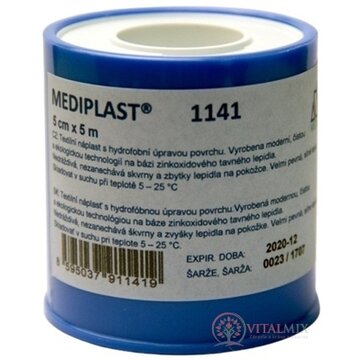 MEDIPLAST Textilná náplasť 1141 5 cm x 5 m, cievka, 1x1 ks obrázok