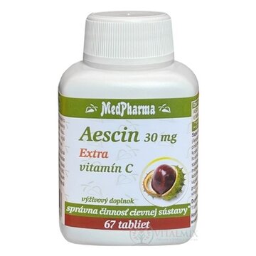 MedPharma Aescin 30 mg Extra vitamín C tbl 1x67 ks obrázok