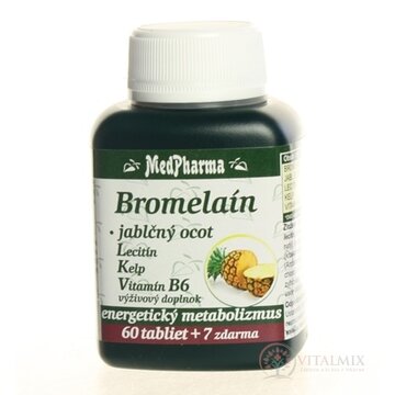 MedPharma BROMELAIN 300 mg + JABL.OCOT + LECITIN tbl 60+7 zadarmo (67 ks) obrázok