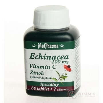 MedPharma ECHINACEA 100MG, VITAMÍN C, ZINOK tbl 60+7 zadarmo (67 ks) obrázok