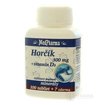 MedPharma HORČÍK 300MG+VIT. D tbl 100+7 zadarmo (107 ks) obrázok