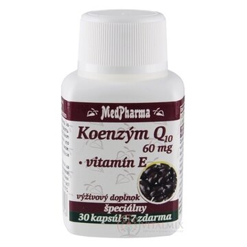 MedPharma KOENZÝM Q10 60 mg + Vitamín E cps 30+7 zadarmo (37 ks) obrázok