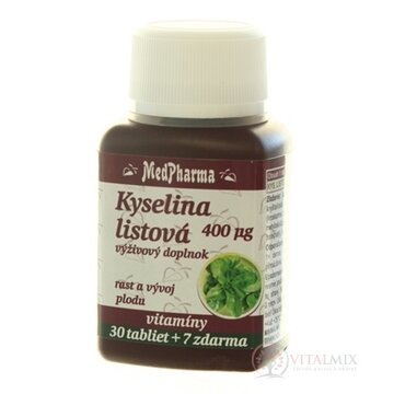MedPharma KYSELINA LISTOVÁ 400 mcg tbl 30+7 zadarmo (37 ks) obrázok