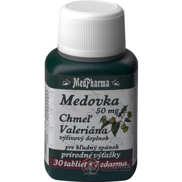 MedPharma MEDOVKA 50MG + CHMEĽ + VALERIÁNA tbl 30+7 zadarmo (37 ks) obrázok