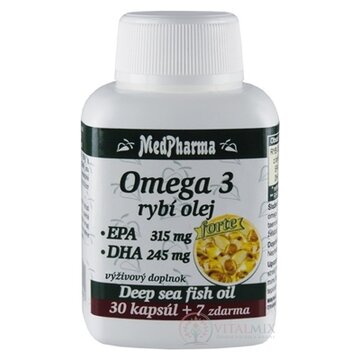 MedPharma OMEGA 3 rybí olej forte - EPA, DHA cps 30+7 zadarmo (37 ks) obrázok