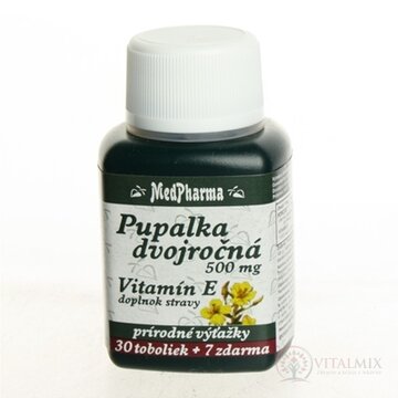 MedPharma PUPALKA DVOJROČNÁ 500MG, VITAMÍN E cps 30+7 zadarmo (37 ks) obrázok