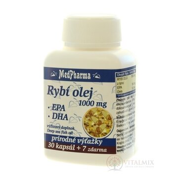 MedPharma RYBI OLEJ 1000 mg - EPA, DHA cps 30+7 zadarmo (37 ks) obrázok