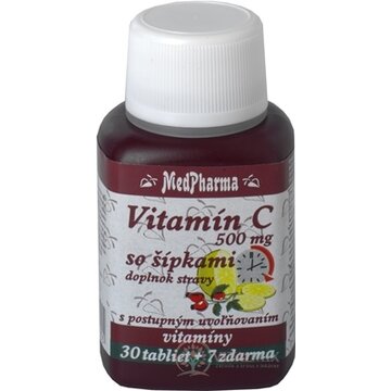 MedPharma VITAMÍN C 500MG so šípkami tbl (s postupným uvoľňovaním) 30+7 zadarmo (37 ks) obrázok