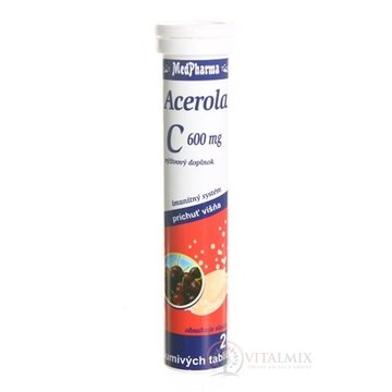 MedPharma VITAMÍN C 600 MG + ACEROLA 200 MG tbl eff 1x20 ks obrázok