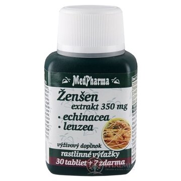 MedPharma ŽENŠEN 350 mg + Echinacea + Leuzea tbl 30+7 zadarmo (37 ks) obrázok