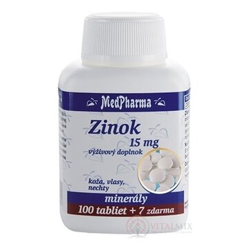 MedPharma ZINOK 15 mg tbl 100+7 zadarmo (107 ks) obrázok