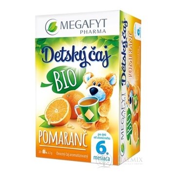 MEGAFYT Detský čaj BIO POMARANČ ovocný čaj (od ukončeného 6. mesiaca) 20x2 g (40 g) obrázok