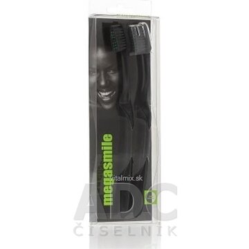 Megasmile Black Whitening DUO bieliaca uhlíková zubná kefka 1x2 ks obrázok