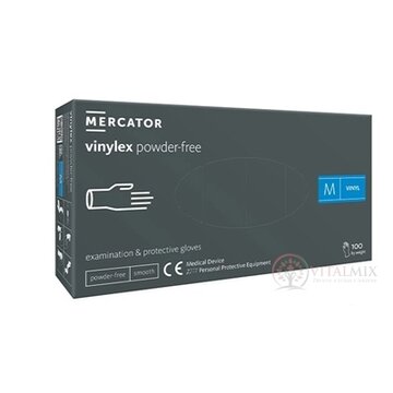 MERCATOR Vinylové rukavice veľ.M, transparentné, nesterilné, nepudrované 1x100 ks obrázok