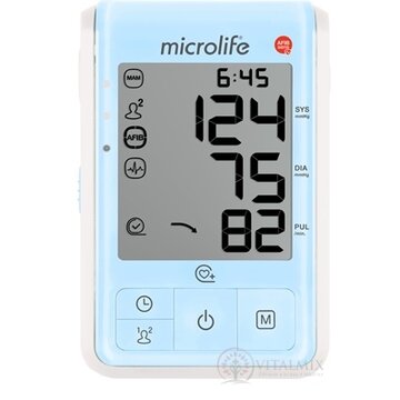 MICROLIFE TLAKOMER DIGITÁLNY BP B6 FAVOURITE automatický na rameno, AFIB sens, modrý, 1x1 ks obrázok
