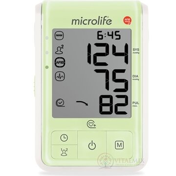 MICROLIFE TLAKOMER DIGITÁLNY BP B6 FAVOURITE automatický na rameno, AFIB sens, zelený, 1x1 ks obrázok