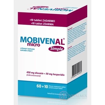 MOBIVENAL micro Simple tbl flm 60+10 zadarmo (70 ks) obrázok