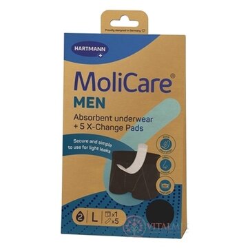 MoliCare MEN L absorpčná spodná bielizeň 1 ks + X-Change vložka 5 ks, 1x1 set obrázok