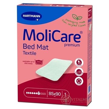 MoliCare Premium Bed Mat Textile 7 kvapiek textilná absorpčná podložka, 85x90 cm, 1x1 ks obrázok