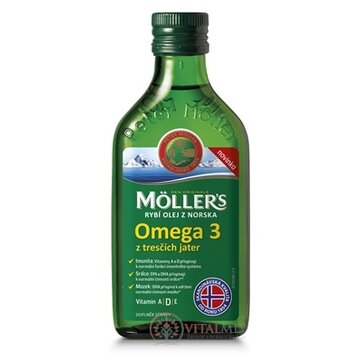 MOLLER´S Omega 3 RYBÍ OLEJ Natur z pečene tresiek 1x250 ml obrázok