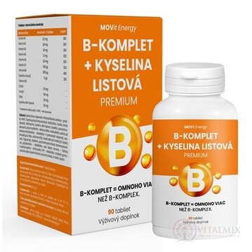 MOVit B-KOMPLET + Kyselina listová PREMIUM tbl 1x90 ks obrázok