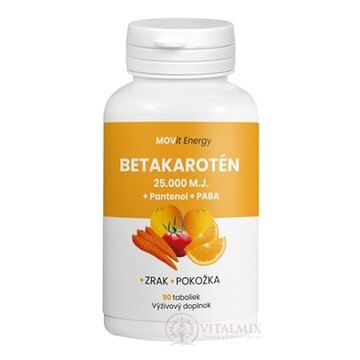 MOVit Betakarotén 25.000 IU+Panthenol+PABA PREMIUM cps 1x90 ks obrázok