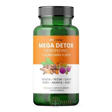 MOVit Mega Detox Ostropestrec + Kurkumín FORTE cps 1x60 ks obrázok